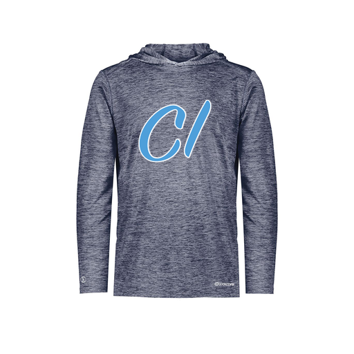 [FOLHCGNV-AS-LOGO3] Decker Men's Charge Hoodie (Adult S, Navy, Logo 3)