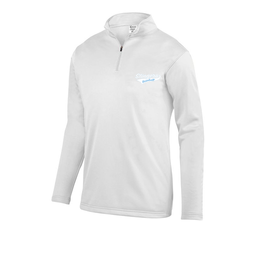[FOLQFFWH-AS-LOGO2] Decker Men's FlexFleece 1/4 Zip (Adult S, White, Logo 2)