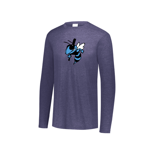 [FTLCUBNV-YS-LOGO1] Decker Youth Tri-Blend T-Shirt - Long Sleeve (Youth S, Navy, Logo 1)